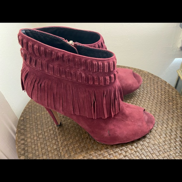 Rebecca Minkoff Rio Fringe open toe booties - Picture 3 of 4